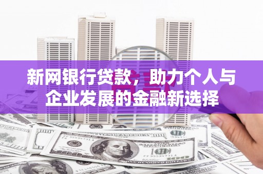 镇江新网银行贷款，助力个人与企业发展的金融新选择