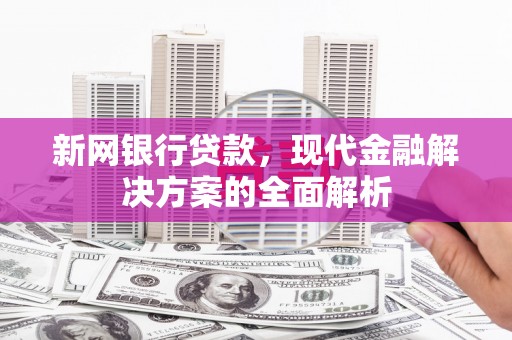 镇江新网银行贷款，现代金融解决方案的全面解析